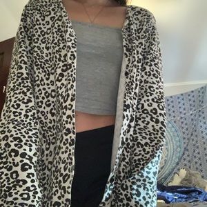 Liz Claiborne cheetah cardigan